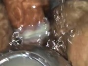 Dick and a shower head orgasm