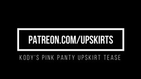 Kody's Pink Panty Upskirt Tease