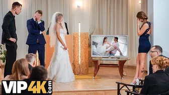 Blonde bride Olivia Sparkle gets a wedding gift of hardcore Czech sex