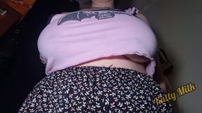 Playing With My Huge Tits In Front Of The Camera