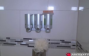 Stepbrother caught masturbating by his step cousin Arietta Adams