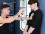 Hot Twink Gets Caught Masturbating in Public Bathroom and Gets His Ass Fucked by Monster Cock