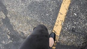 Fifi fast driving with toe cleavage showing in black ballet flats *discounted replay in case you missed it*