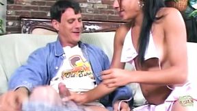 Brunette welcomes plowed and starts foursome with DP and anal