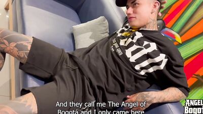 Angel of Bogota: The first time Latina takes it deep in the ass in public!