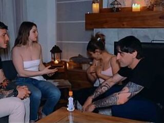 Dinner with allies ends in a QUARTET: We initiate our pair of allies into the SWINGER
