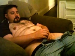Chubby bear cumming