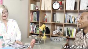 ”Doc GRANNY with big tits impaled deep on hard black meat”