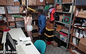Petite teen dildo thief fucked by big cocked LP officer