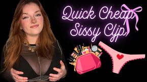 Quick Cheap Sissy Clip - Sissification Goddess Worship Verbal Humiliation Degradation Big Tits Tit Worship