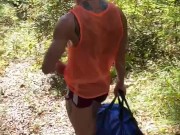 Released in the forest and got horny
