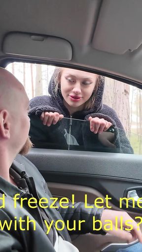 Skinny Teen Gets Small Ass Destroyed by Car Driver