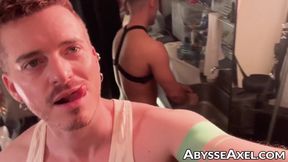 Bottom stud Axel Abysse is soaking wet from Tezros relentless smashes
