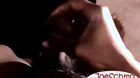 Boogie rubs a huge cumload out his black dick after stroking