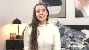 Watch Medea's natural tits bounce as she masturbates with a dildo and vibrator