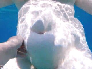 OMG! Pervert voyeur filmed and touched me underwater - Curvy German big beautiful woman on livecam whilst swimming in the ocean - Wicked summer vacation vlog