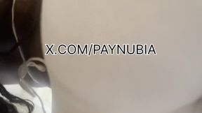 Ebony Big Booty Fart Tease in Tight White Panties Slow Motion Gas