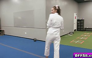Stud pummels Olivia Grey Abigail Peach and Bella Rollands cunts
