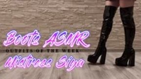 ASMR - FETISH BOOTS - Walking in PVC Boots with Mistress Siya