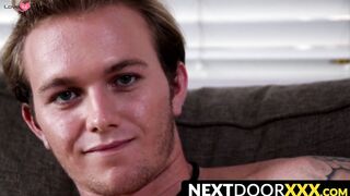 NextDoorXXX.com - Attractive gay dude with sweet tattoos masturbates solo in a hot je