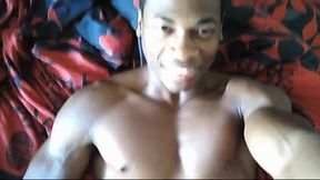 Ebony Model Slong, Plays with His Dick