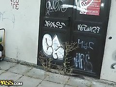 Naked girl left in the woods after public fuck
