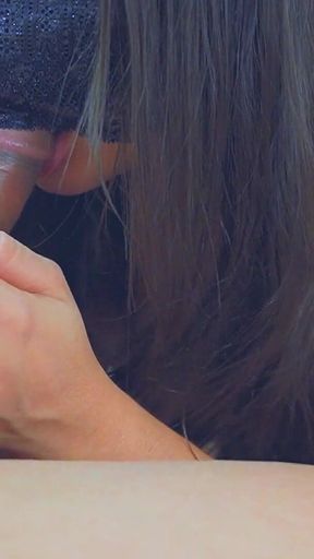 Sensual Mouth Game with Masked Latina - HD Close-up