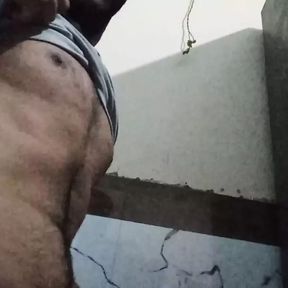 Brown indian jerking his cock full time.