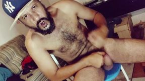hairy guy smoking