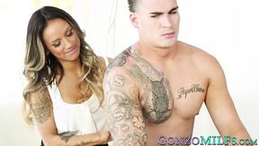 ”Titty MILF craves for jizz after muff drilling”