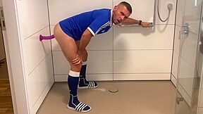 Chasity Bottom Footballplayer In Soccer Socks Is Streching His Ass Till Anal Orgasm And Cumshot - Teaser Video