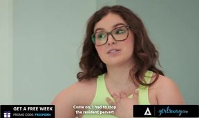 GIRLSWAY - Pervert Sorority Babes Leana Lovings & Jane Wilde Caught Roommate Holly Day Masturbating