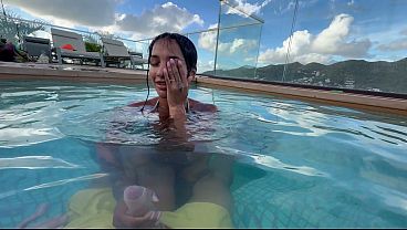 MY BUSTY WIFE GIVES ME A BLOWJOB BY THE HOTEL POOL WHILE PEOPLE WATCH US&mdash_YASMINA KHAN