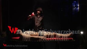 BELLY BUTTON and WAX PLAY for ROPED SEXY SLAVE HD 720p