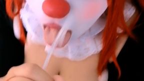 Clown Cumshot Blowjob Quickie POV