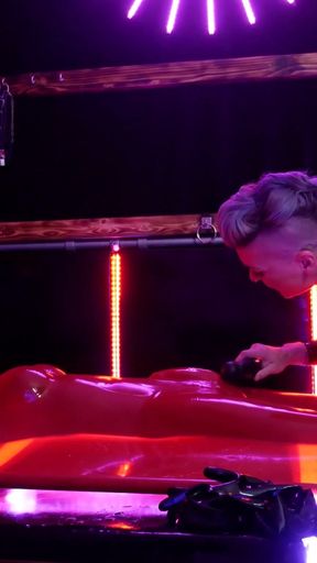 Teased in the Vac Bed by Latex Goddess