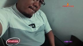 Daddy jerks off during breaktime at work, shooting a thick load of cum