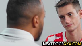 NextDoorXXX.com - Dillon Diaz coaches Carter DelRay to a rimjob