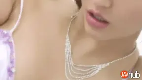 Elegant woman worships my big dick with her natural tits and licks my feet