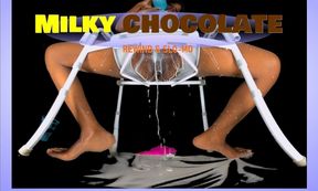 Milky Chocolate - Ebony Drenched in White Toilet POV