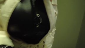 Uncut latex masturbate exploring the hotel cum on floor