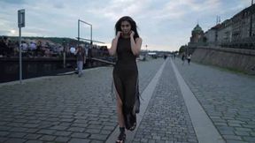 The Beautiful Alissa Is Dared To Wear A Sss heer DreAround The City