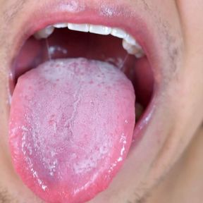 Delicious wet and moist tongue