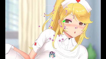 Oppai Muse [ Hentai Games ] Ep.2 stripping a blonde naughty nurse at work and a emo gamer girl with fishnet stocking