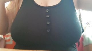 Excited student couldn&#039;t stand it and started to excite her big tits in front of the camera - LuxuryOrgasm