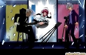 Shemale anime maid self masturbating in the bathtub