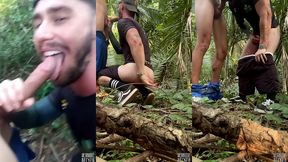 fudendo hetero na floresta