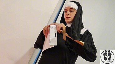 ATONE FOR SINS SUCKING A DICK - THE HORNY NUN COMPLETE MOVIE