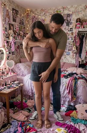 Step-daughter seduces her hot dad in a taboo teen amateur scene