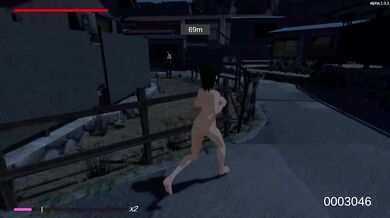 Streaking with exhibitionist buzz in public